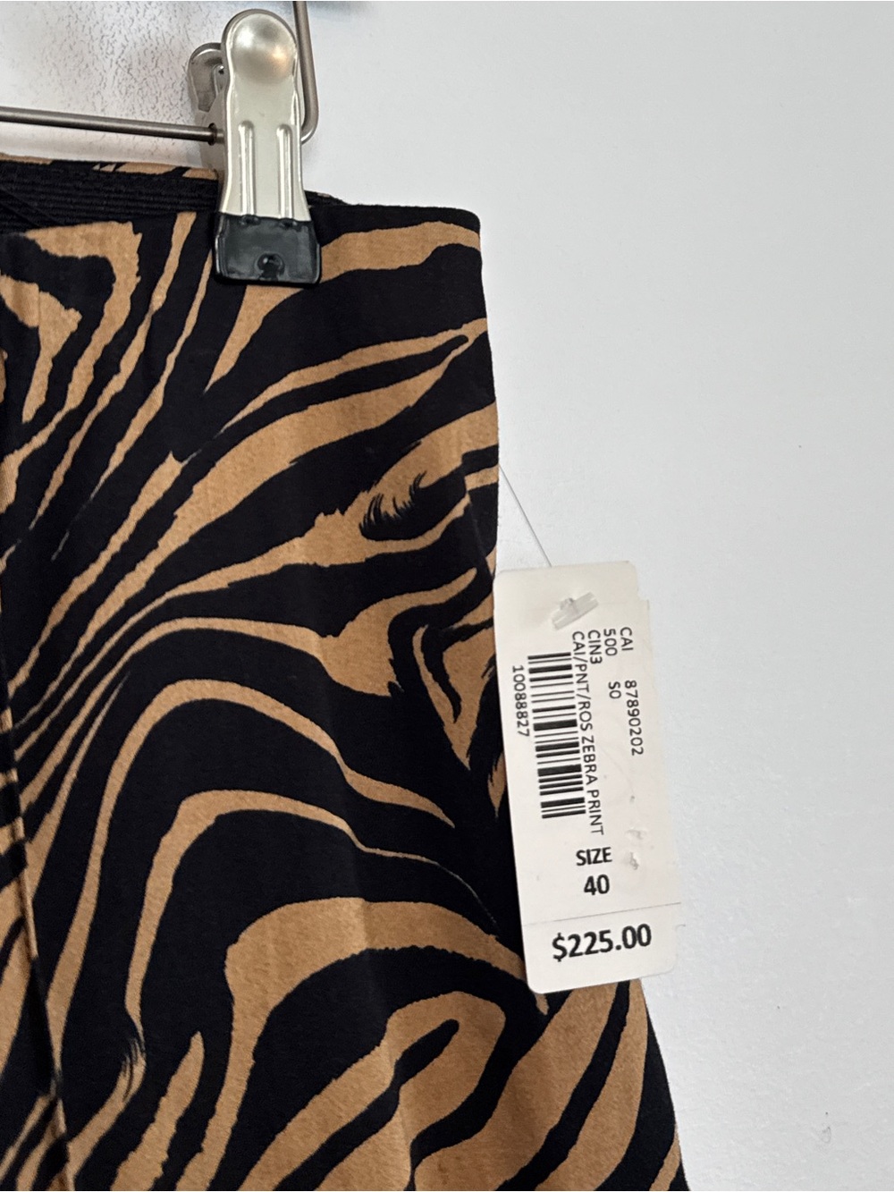 NWT - CAMBIO (BLU'S BOUTIQUE) Ros Zebra print pant in Cinnamon and Black. SZ 10 - Picture 6 of 8